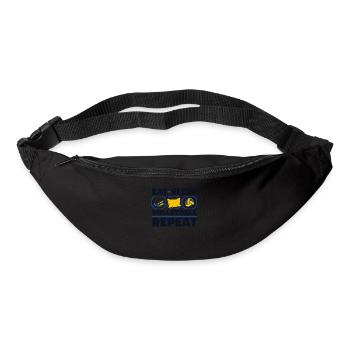 Eat Sleep Volleyball Repeat Volleyball Player - Bum bag - black - Front