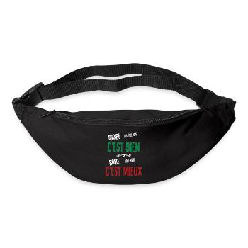 Männer, Frauen, Humorvoll, Humorvolles T-Shirt-Geschenk - Gürteltasche - Schwarz - Vorne