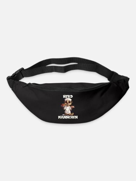 Erdmännchen kochen Koch Kochmütze Herdmännchen - Gürteltasche - Schwarz