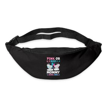 Maman rose ou bleue t'aime le sexe - Sac banane - noir - Devant