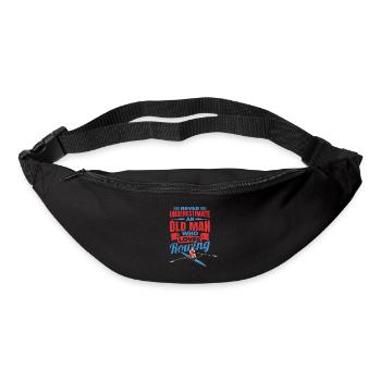 Never Underestimate An Old Rower - Bum bag - black - Front