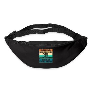 Wein Hund Jacke Russell - Gürteltasche - Schwarz - Vorne