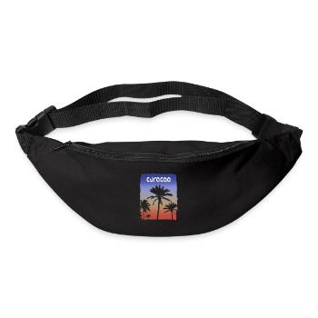 Curacao Sunset Vacation Souvenir Palm Tree - Bum bag - black - Front