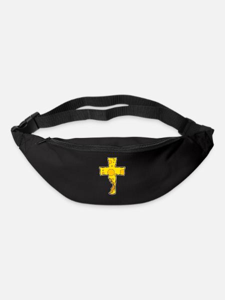 Kreuz Symbol Christentum Jesus Kirche Religion - Gürteltasche - Schwarz