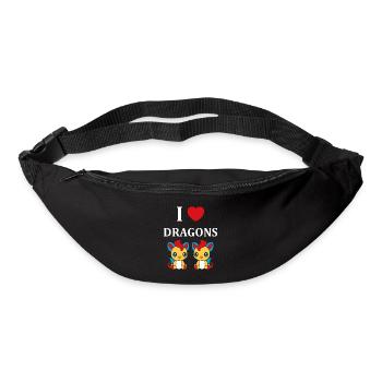 Bébé dragon - Sac banane - noir - Devant
