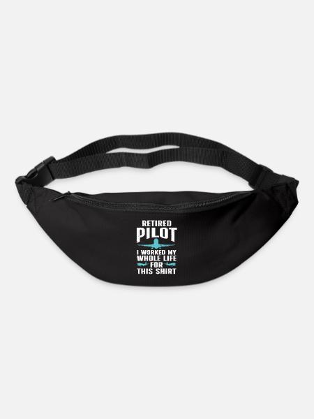 Citation du pilote Flight Lover Aircraft Aviation - Sac banane - noir