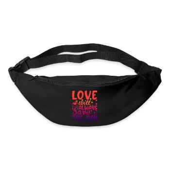 Aimez-moi la Saint-Valentin Joyeux Valentin Saint-Valentin - Sac banane - noir - Devant