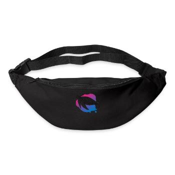 Océan vague tortue liberté cadeau - Sac banane - noir - Devant