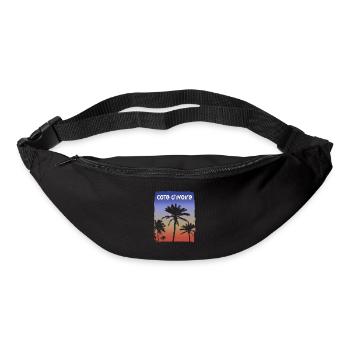 Côte d’Ivoire Afrique Coucher De Soleil Vacances Souvenir Palm - Sac banane - noir - Devant