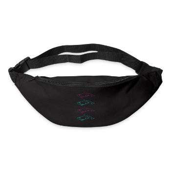 Cadeau de beauté de la mer de la famille d’orques - Sac banane - noir - Devant
