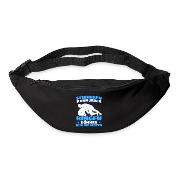 Lustiger Ringen Ringer Spruch für Kämpfer & - Gürteltasche - Schwarz - Vorne