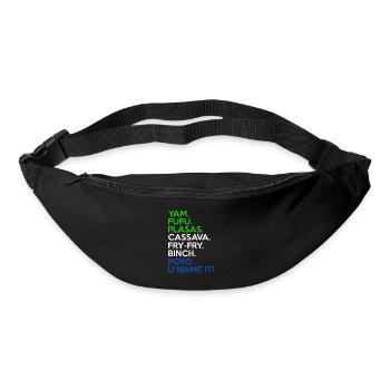 Flagge Sierra Leone Westafrikanisches Essen Yam Fufu - Gürteltasche - Schwarz - Vorne