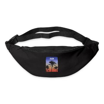 Nice France Sunset Vacation Souvenir Palm Tree - Bum bag - black - Front