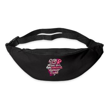 Woman & Human Rights Feminist Quote Gift - Bum bag - black - Front