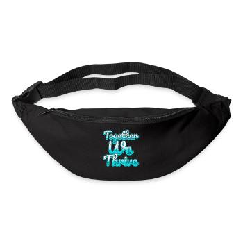 Citation d’inspiration d’unité familiale Ensemble nous prospérons - Sac banane - noir - Devant