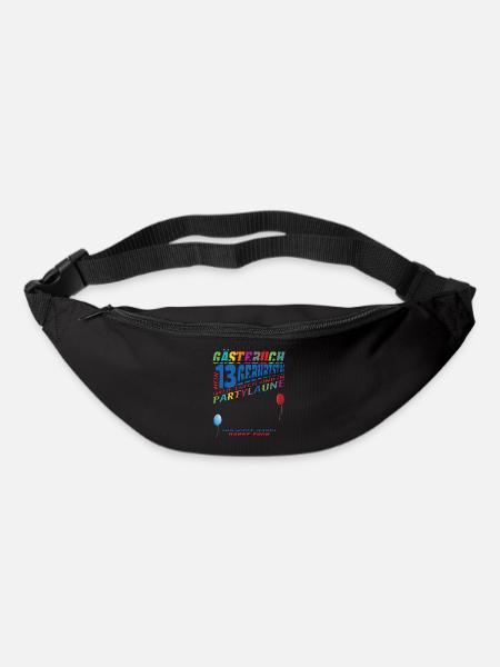 13th Birthday Girl & Boy Guestbook - Bum bag - black