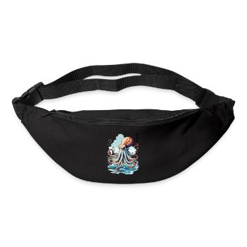 Poulpe Japon esthétique mer pêcheur Art - Sac banane - noir - Devant