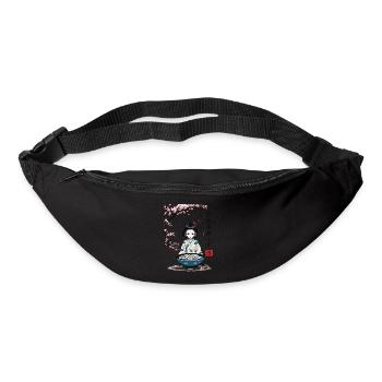 Yokai Fleur de cerisier Ukiyo-E Halloween Design - Sac banane - noir - Devant