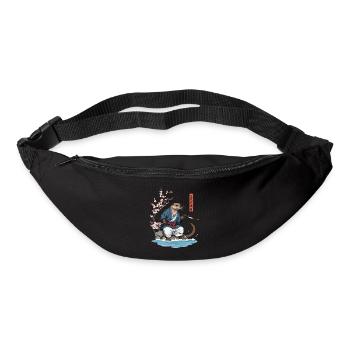 Kawaii Samurai Otter Ukiyo-E Kunst Streetwear - Gürteltasche - Schwarz - Vorne