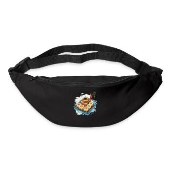 Japanese Sushi Streetwear Aesthetic Design - Bum bag - black - Front