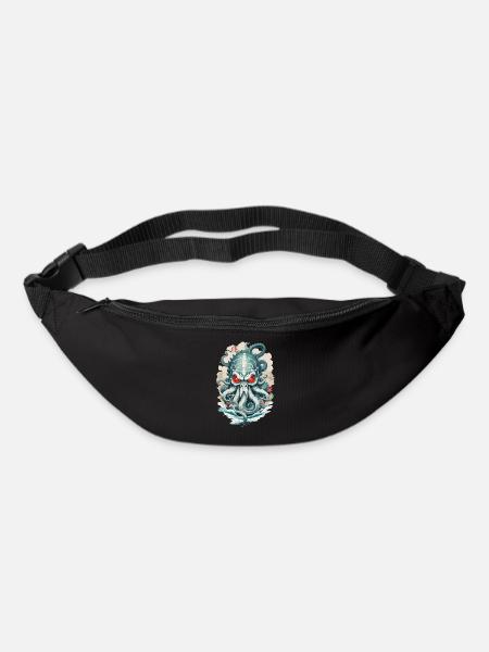 Yokai Tentacles Sea Monster Demon Vintage Japan - Bum bag - black