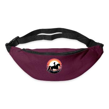 Fille de cheval arabe - Sac banane - bordeaux  - Devant