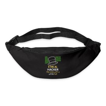 Ethical Hacker White Hat - Sac banane - noir - Devant