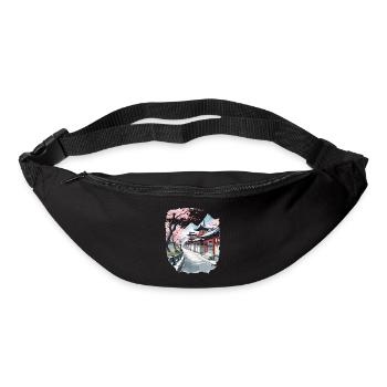 Japan Vintage Aesthetic Retro Streetwear Design - Bum bag - black - Front
