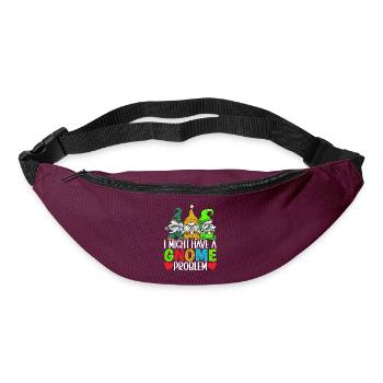 Garden Gnomes Gardening - Bum bag - burgundy - Front