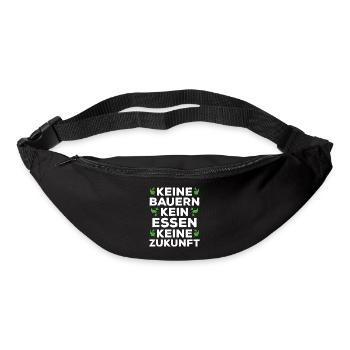 Keine Bauern, Kein Essen, Keine Zukunft - Gürteltasche - Schwarz - Vorne
