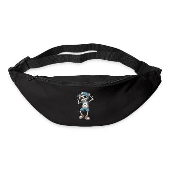 Drôle Squelette Crâne Danse Halloween - Sac banane - noir - Devant