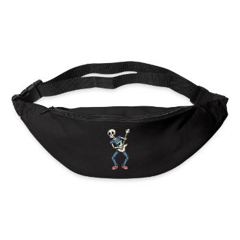 Funny Skeleton Skull Guitarist Halloween - Bum bag - black - Front