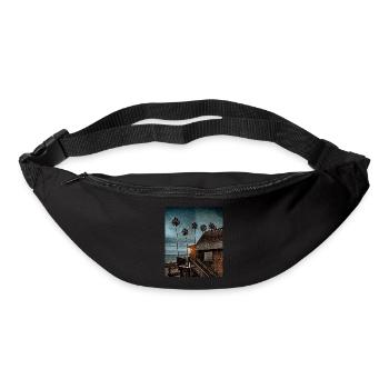 Maison près de la plage, Hawaï, États-Unis - Sac banane - noir - Devant