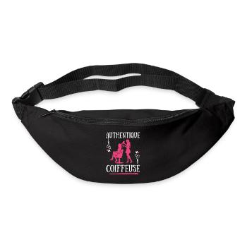 Authentique Coiffeuse coiffure salon coupe cheveux - Sac banane - noir - Devant