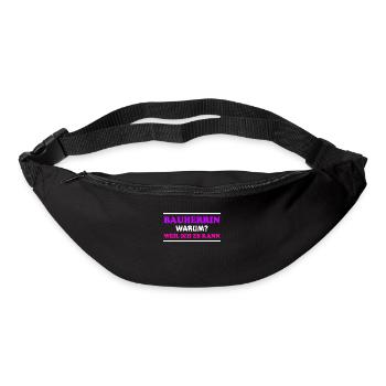 Bauherrin Spruch Bauherr Lustig Bauherrin Geschenk - Gürteltasche - Schwarz - Vorne