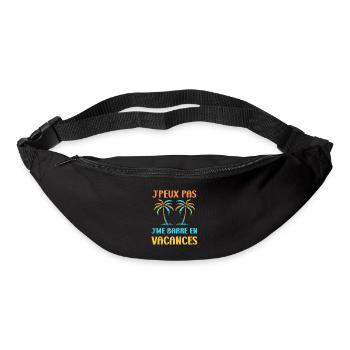 je suis en vacances - Sac banane - noir - Devant