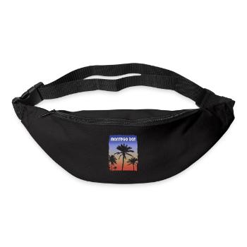 Montego Bay Jamaika Sonnenuntergang Urlaub Souvenir Palme - Gürteltasche - Schwarz - Vorne