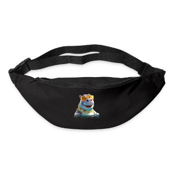 Nilpferd Flusspferd Papa Hippopotamus Cooles Hippo - Gürteltasche - Schwarz - Vorne