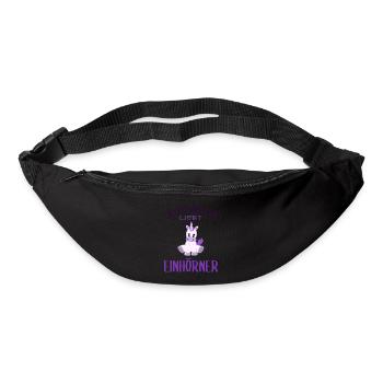 Filles et licornes - Un amour magique - Sac banane - noir - Devant
