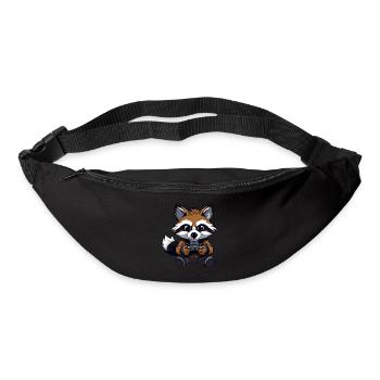Cute Raccoon Gamer Games Wreck Lovers - Bum bag - black - Front
