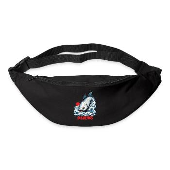 Ukiyo-E Fish Fisherman Angler Japan Artwork - Bum bag - black - Front