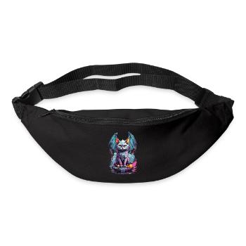 Pastell Goth Katze Dunkle Magie und Miau - Gürteltasche - Schwarz - Vorne