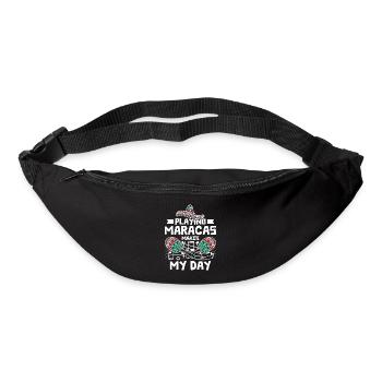 Playing maracas makes my day - Bum bag - black - Front