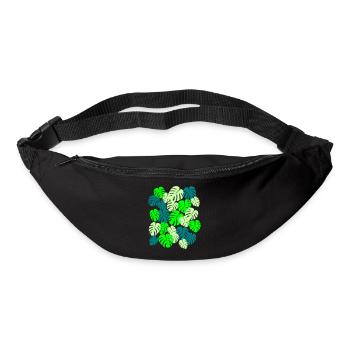 Jungle Father's Day Green Plants Nature Hawaiian Shirt - Bum bag - black - Front