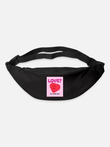 No love ! - Gürteltasche - Schwarz