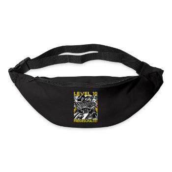 Geburtstag Level 10 freigeschaltet Gaming & Zocker - Gürteltasche - Schwarz - Vorne