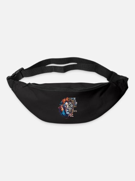 I Can Do All Things Through Christ Lion Faith - Gürteltasche - Schwarz