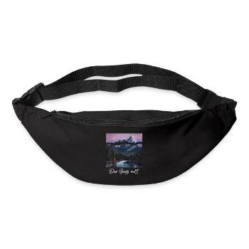 the mountain is calling - Gürteltasche - Schwarz - Vorne