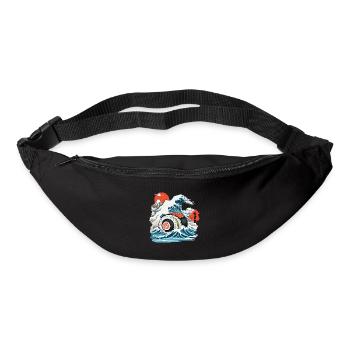 Japanische Sushi Rolle Vintage Ukiyo-E Design - Gürteltasche - Schwarz - Vorne