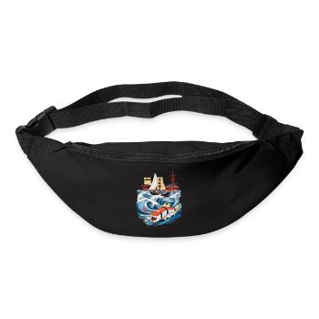 Lustige Sushi Fantasy Vintage Japan Aesthetic - Gürteltasche - Schwarz - Vorne